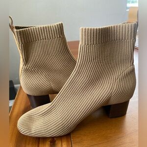 Everlane The Glove Boot Shoes Womens Size 6.5 Knit Ankle Block Heel Sock Booties